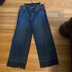 Loft wide leg cropped jeans